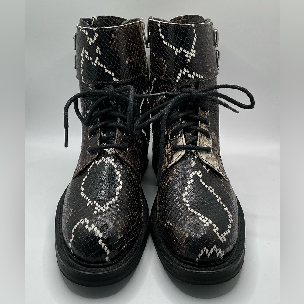 🤎 NEW 🤎Allsaints Brigade Combat Boots Python Pattern